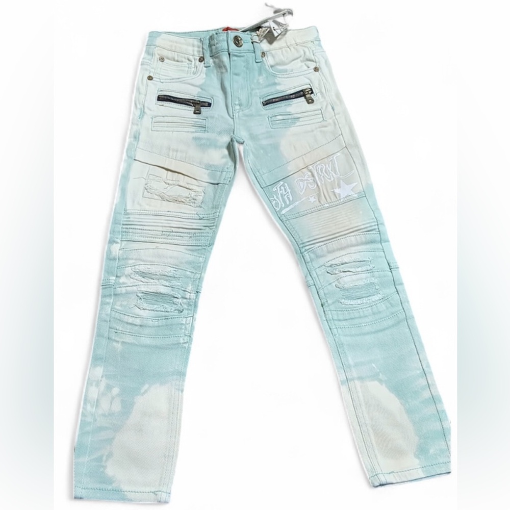 Trendy Light bluish, green Kids Jeans
